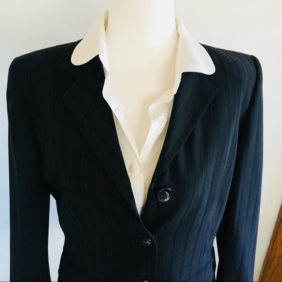 Le Suit Dresses & Skirts - Le Suit Women’s Pants Black Pinstripe Suit Buttons